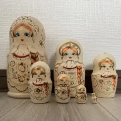 ロシア ヴィンテージ*サンクトペテルブルク 作家物*木製 細密 マトリョーシカ VINTAGE ≫ロシア ヴィンテージ*サンクトペテルブルク 作家物*木製