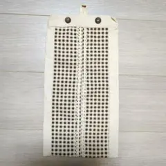 吊り下げ型 チェック柄ティッシュボックスカバー