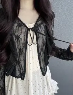 SHEIN ボレロ　ブラックのサムネイル
