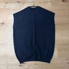 未使用級 25SS ADORE ドライタッチアセテートニット 定番 人気 紺色