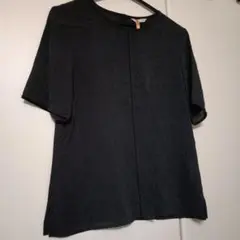 CORDIER黒 半袖シャツ 後ろボタン付きのサムネイル