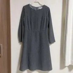 ナチュラルビューティーベーシック　グレー　ワンピース　フォーマル　Mサイズ