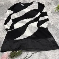 Cosa-Nostra シアー 幾何学柄 チュニック ブラウス 黒 42