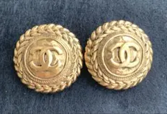 CHANEL ヴィンテージ　ココマーク ゴールド　イヤリング