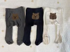 Baby GAP くまさん ベビータイツ 3点セット（0-12m）