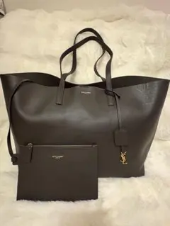 SAINT LAURENT ダークブラウン トートバッグ