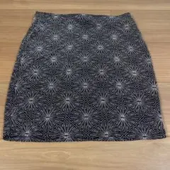 h&m ラメ入り幾何学模様ミニスカート