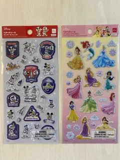 ディズニー　ペタペタシール　ミッキー　プリンセス　2種セット