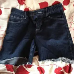 着用1回 AGNOST ダメージ加工デニム ハーフパンツ