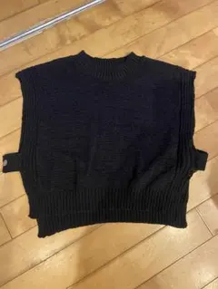 黒 ニットベスト M