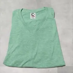 CROSS Vネック Tシャツ グリーン XLサイズのサムネイル