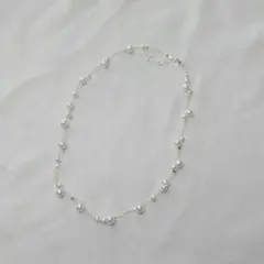 結婚式　パールネックレス　2連　上品　ゴールド　シルバー　お呼ばれ