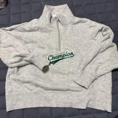 Champion ハーフジップ トレーナー グレー