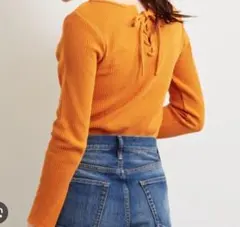 新品　グリーンレーベル　オールドコットン 2WAY レースアップ カットソー