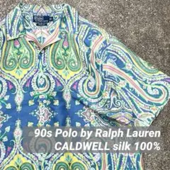 90s ラルフローレン CALDWELL コールドウェル アロハ ペイズリー 青