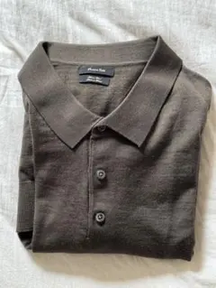 Massimo Dutti メリノウール ポロシャツ カーキ