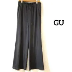 GU ジーユー　リブプルオンパンツ　イージーパンツ　ボトムス　グレー　L