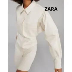 送料込1000円ZARAシャツワンピース