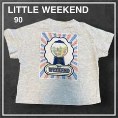 リトルウィークエンド 90 Tシャツ オートミール　ガムボールマシン風プリント
