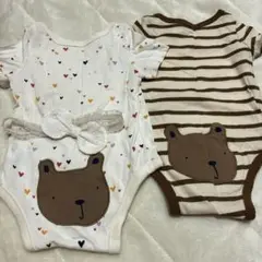 GAP 半袖ロンパース 3-6months ブラナンベア ボディ肌着