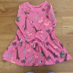 next トレーナー生地　長袖ワンピース　104cm