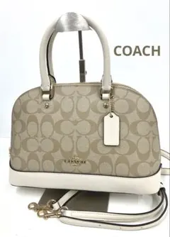COACH シエラ サッチェル 2way ショルダーバッグ シグネチャー PVC