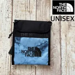 【海外限定】TNF メンズ レディース ネックポーチ　タイダイ　青　ユニセックス