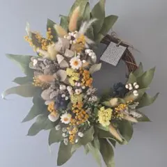 感謝価格❕★春待ち～ミモザとユーカリのナチュラルリース★