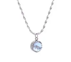 ネックレス ★ラスト1★ サージカルステンレス オーロラアクアリウムシルバー