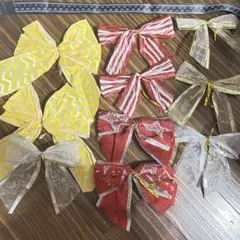 クリスマス　リボン　ワイヤ入りリボン リボン結び ビッグリボン キラキラのリボン
