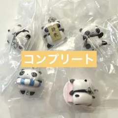 たれぱんだ　つなげて可愛い！マスコットチャーム　めじるしアクセサリー　コンプ５点