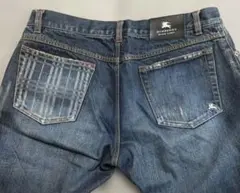 Burberry Black Label バーバリーダメージ加工ストレートデニム