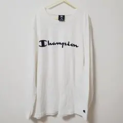 Champion　160サイズ　薄手長袖Tシャツ　チャンピオン　白　紺　ロゴ入り