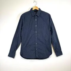 BANANA REPUBLIC 小紋柄 ネイビー シャツ　スリムフィット　総柄