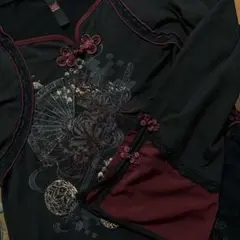 OZZ ON JAPAN 裏起毛 和チャイナ チュニック 黒 和ゴス