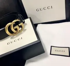 ダブルG ワイドベルト ゴールド レディース