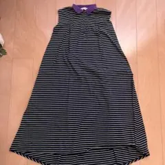 Ray BEAMS ノースリーブ ポロワンピース ボーダーのサムネイル
