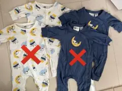 H&M PEANUTS スヌーピー ロンパース 新生児　2枚セット売り