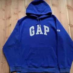OLD GAP フリース　パーカー　トレーナー　フーディー　青　L