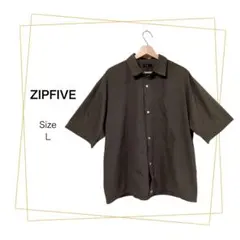 1408 ZIP FIVE 半袖シャツ カーキ Lサイズのサムネイル