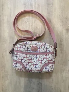 コーチ COACH シグネチャー ショルダーバッグ／ピンク ハート