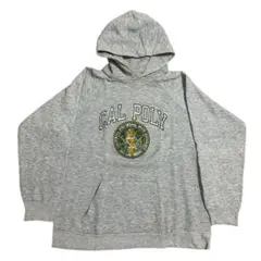 80s USA製 Championフロッキープリント カレッジスウェットパーカー