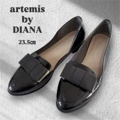 8【美品】artemis by DIANA グログランリボンローファー　23.5