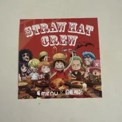 ワンピース 麦わらの一味　menu 特典 ステッカー