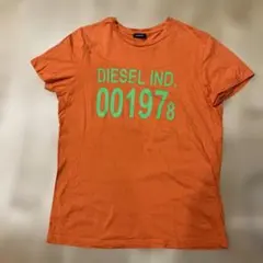 DIESEL オレンジ Tシャツ 001978