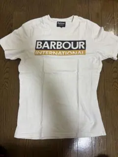 Barbour ホワイト Tシャツ M スリムフィット 90s 古着のサムネイル