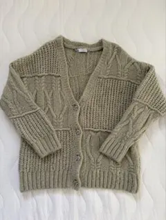 ZARA ケーブルニット カーディガン