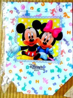 新品未開封デイズニー　ミッキーミニーかばん　袋　持ち手あり