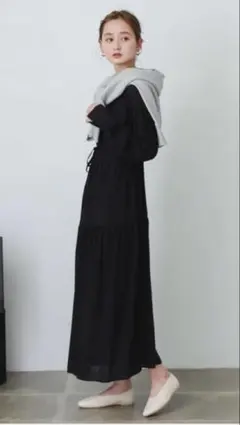 ワンピース ロング 黒 センスオブプレイス