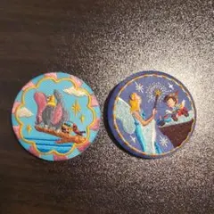 Biscuit 刺繍缶バッジ ダンボ、ピノキオ
